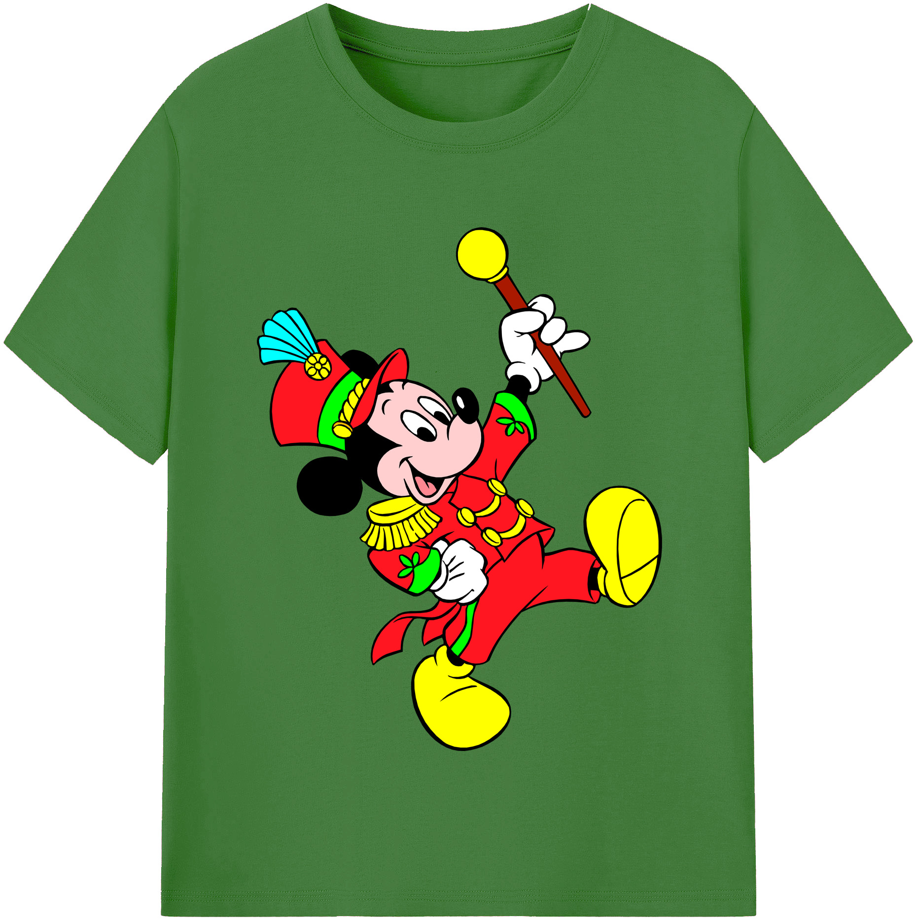 （画像用） ミッキーマウス Mickey Mouse レディースカジュアルプリントTシャツ（綿100％）
